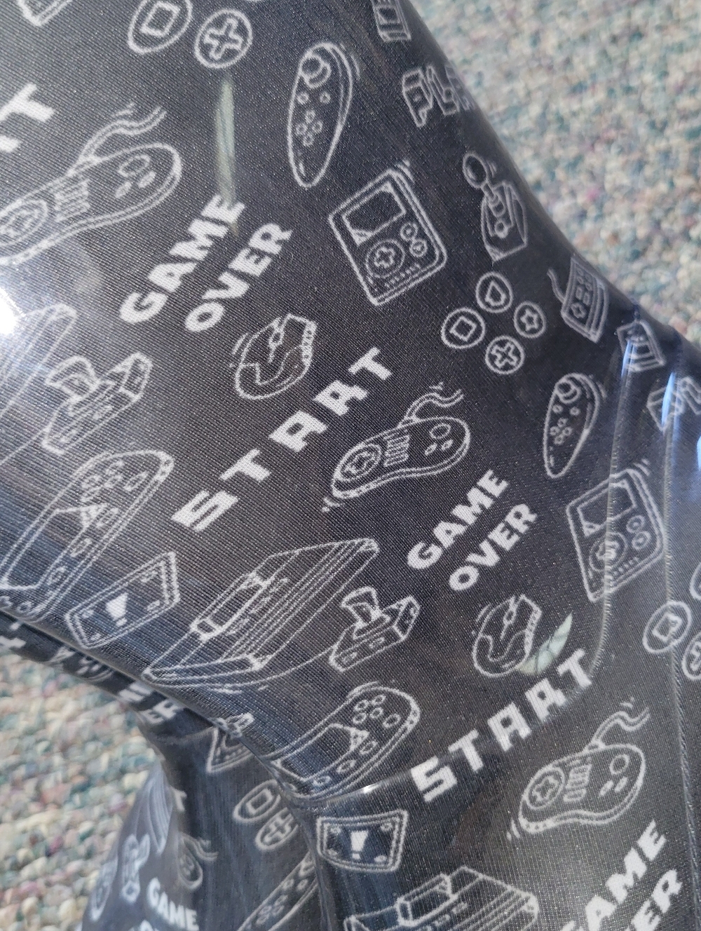 Kids Black Gaming-Print Rain Boots - Picture 2 of 6